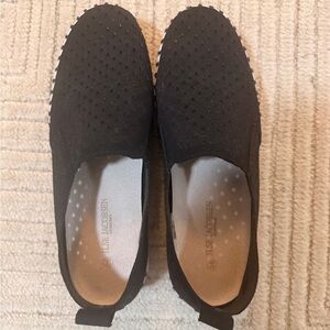 Ilse Jacobsen Black Perforated Slip-Ons